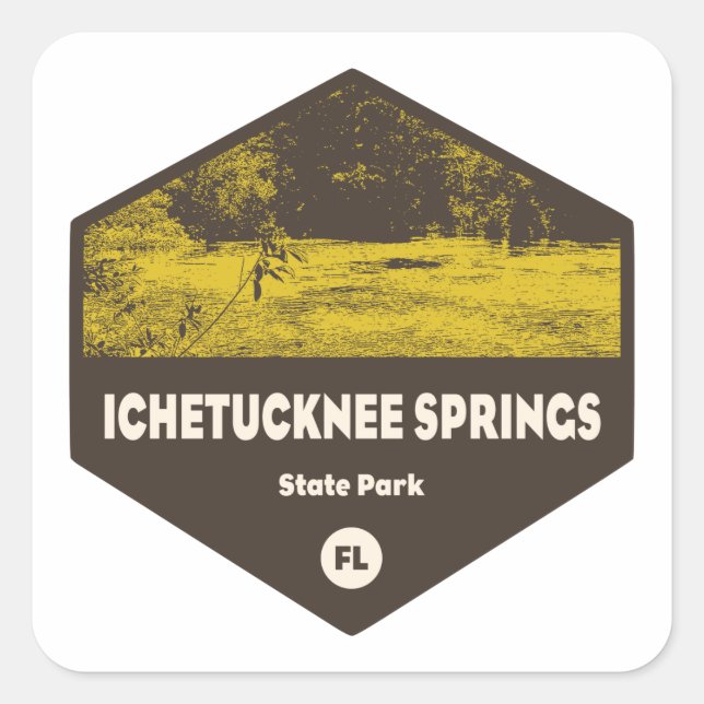 Ichetucknee Springs State Park Florida Square Sticker (Front)
