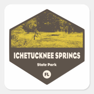 Ichetucknee Springs State Park Florida Square Sticker