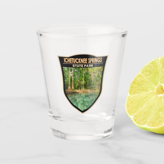 Ichetucknee Springs State Park Florida Watercolor Shot Glass (Front)