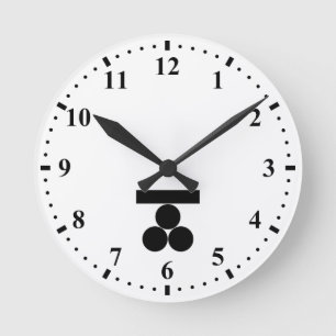 Ichi-moji-ni mitsu-boshi for Fuchu Round Clock