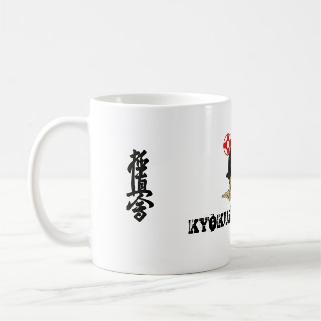 ICHIGEKI, kanji, kanji, KYOKUSHIN KARATE, dojo Coffee Mug (Left)