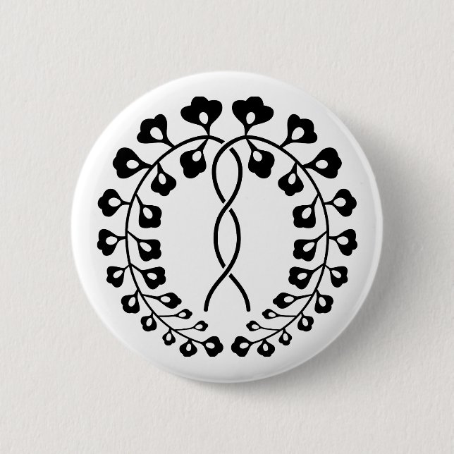 Ichijo wisteria 6 cm round badge (Front)