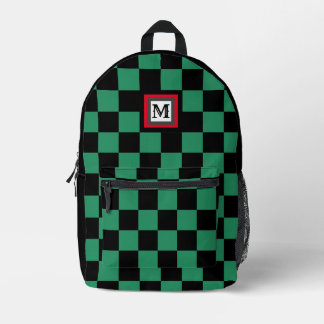 Ichimatsu Chequered Japanese Pattern Printed Backpack