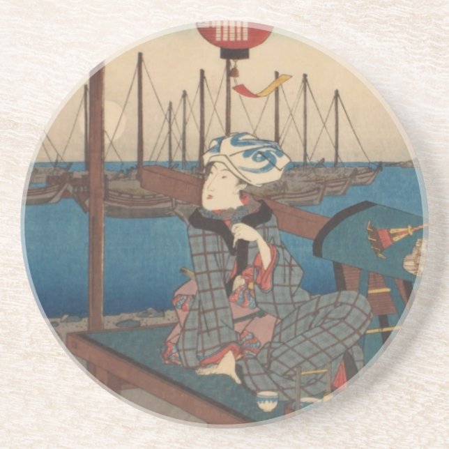 Ichiryusai Hiroshige Coaster (Front)