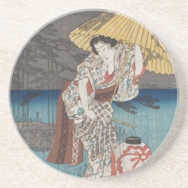 Ichiryusai Hiroshige Coaster (Front)