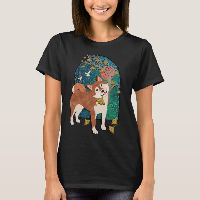 ICHO SHIBA  Shiba Inu dark shirt styles (Front)