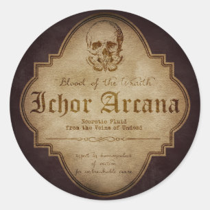 Ichor Arcana Blood of Wraith Apothecary Classic Round Sticker