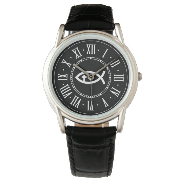 Ichthus | Christian Fish Crucifix Watch (Front)