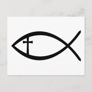Ichthus Christian Fish Postcard