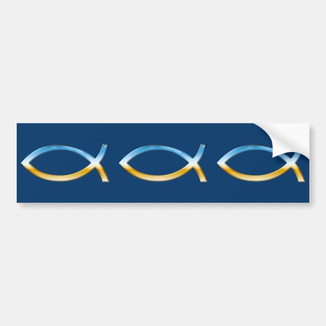 Ichthus | Christian Fish Symbol Bumper Sticker (Front)