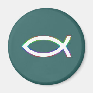 Ichthus - Christian Fish Symbol - Glowing Magnet