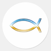 Ichthus - Christian Fish Symbol Sky & Ground