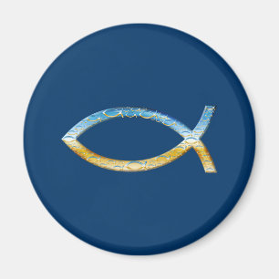 Ichthus - Christian Fish Symbol  Sky & Ground Magnet