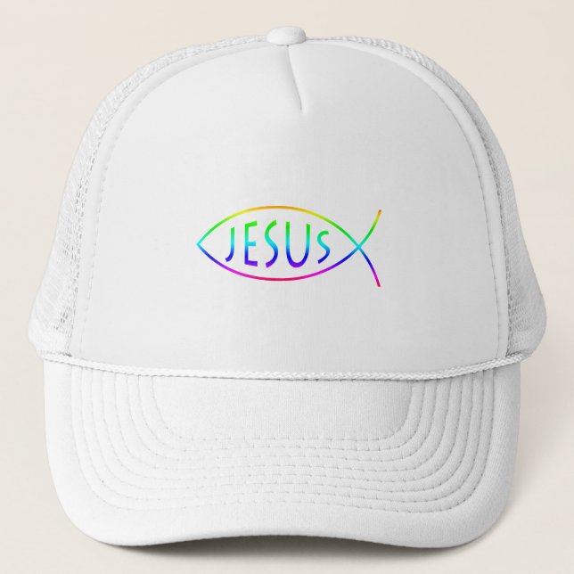 Ichthus - Christian Fish Symbol Trucker Hat (Front)