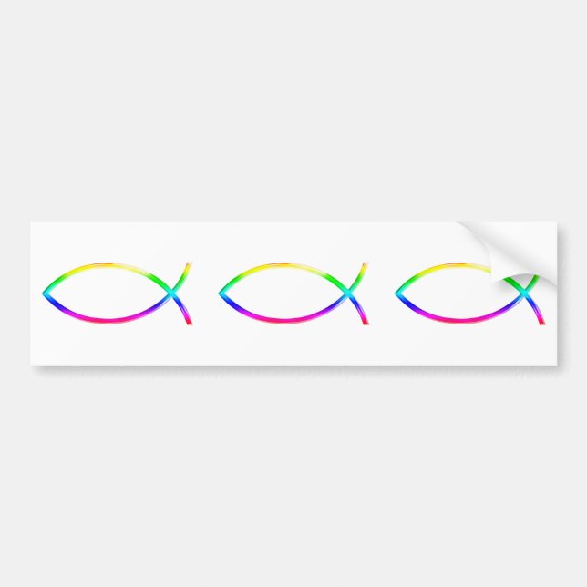 Ichthus - Christian Fish Symbols Bumper Sticker (Front)