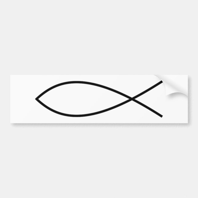 Ichthus Fish Bumper Sticker (Front)
