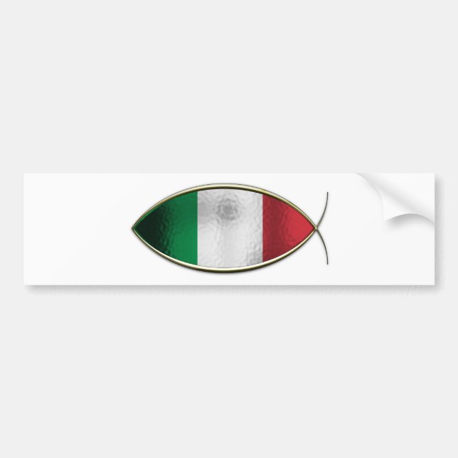 Ichthus - Italian Flag Bumper Sticker (Front)