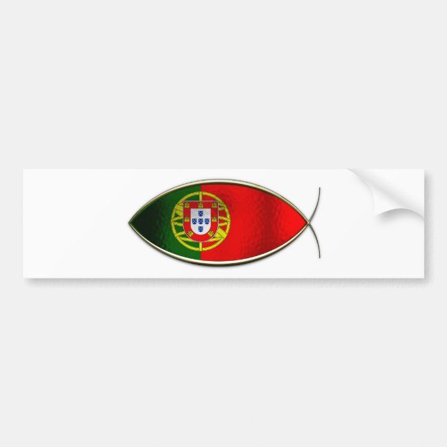 Ichthus - Portugese Flag Bumper Sticker (Front)