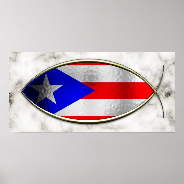 Ichthus - Puerto Rican Flag Poster (Front)