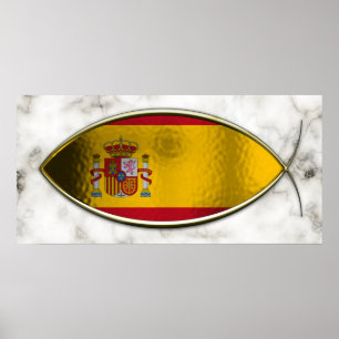 Ichthus - Spanish Flag Poster