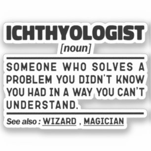 Ichthyologist Noun Science Lover Student Graduate
