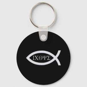 Ichthys Christian Fish Symbol Key Ring