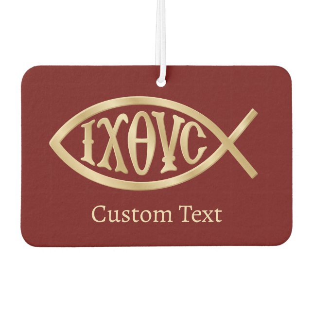 Ichthys Christian Symbol Car Air Freshener (Front)