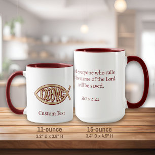 Ichthys Christian Symbol Mug