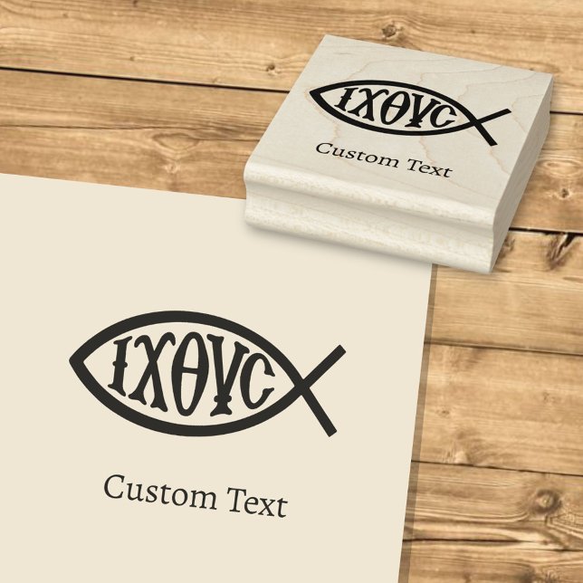 Ichthys Christian Symbol Rubber Stamp (Creator Uploaded)