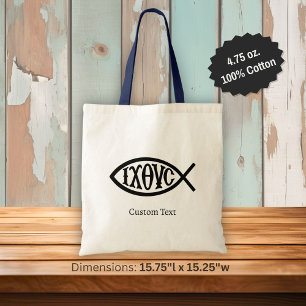 Ichthys Christian Symbol Tote Bag