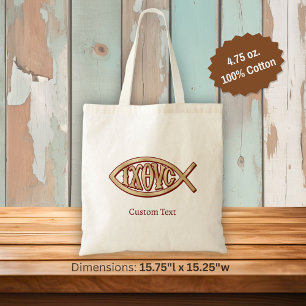 Ichthys Christian Symbol Tote Bag