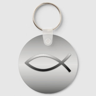 Ichthys Jesus Fish Christian Symbol Key Ring