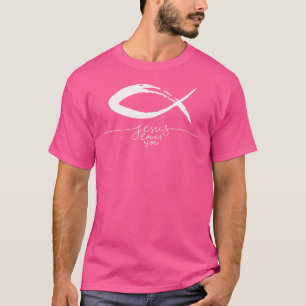 Ichthys Sign Jesus Fish Christ Christian Faith Sym T-Shirt