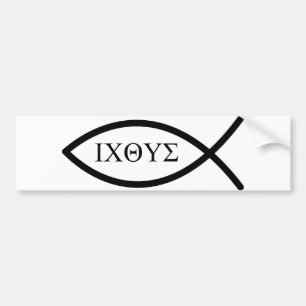 Ichthys (symbol) bumper sticker