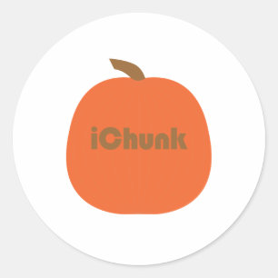 ichunk pumpkins t-shirts and gifts classic round sticker