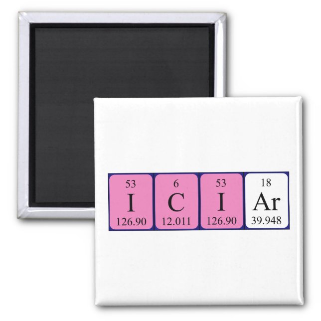 Iciar periodic table name magnet (Front)