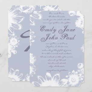 Icicle Lavender Vintage Floral Wedding Invitation