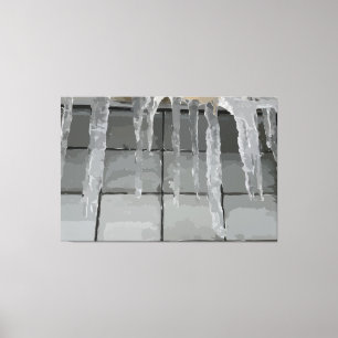 Icicle Stretched Canvas Print
