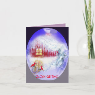 Icicles and Snow Christmas note card