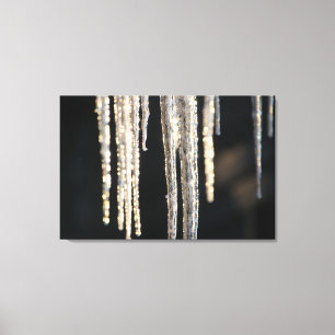 Icicles in Sunset Glow Canvas Print