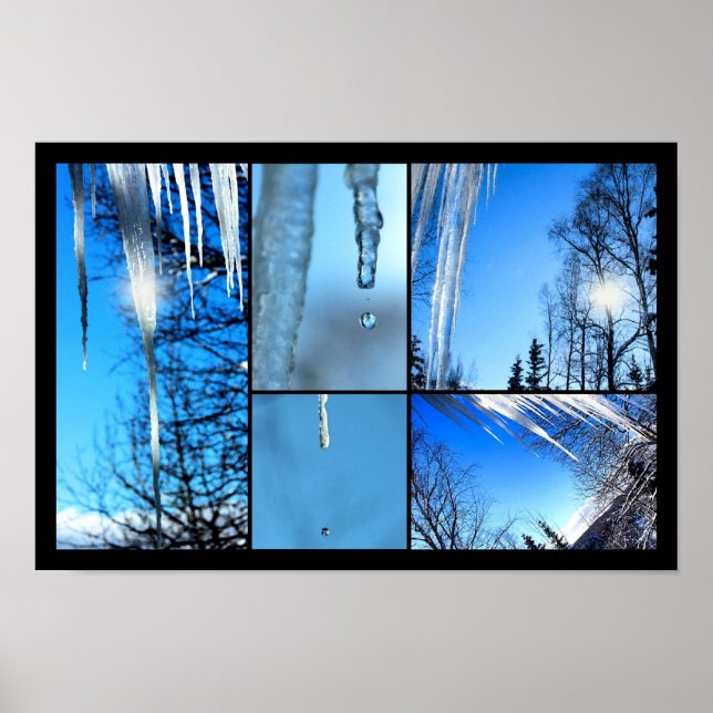 Icicles Melting In the Sun Horizontal Poster (Front)