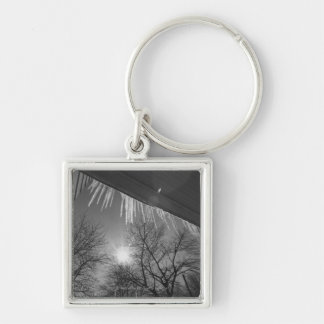 Icicles on roof and sun key ring
