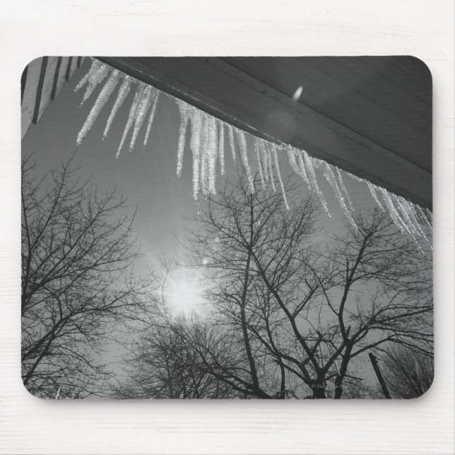 Icicles on roof and sun mouse mat (Front)