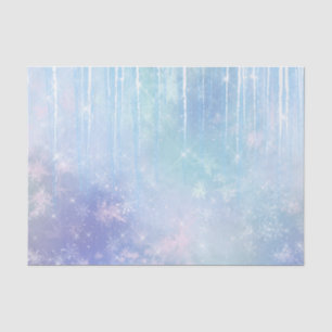 Icicles Snowflakes Crystals Blue Purple Birthday   Tissue Paper