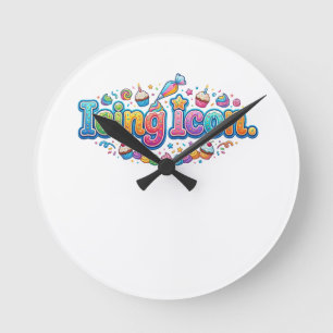Icing Icon Round Clock