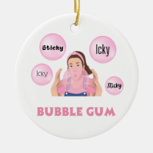 Icky Stick, Icky Stick Bubblegum Ms. RachOrnament  Ceramic Tree Decoration