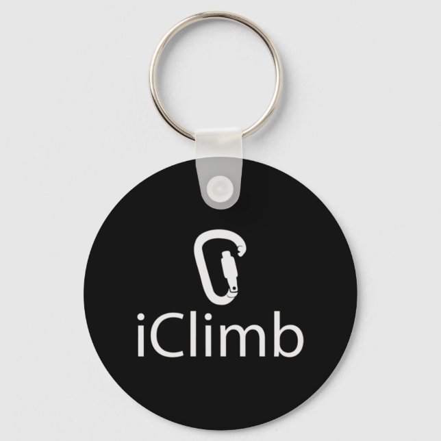 Iclimb  Fun Rock Climbing Cute Climber Humour  Key Ring (Front)