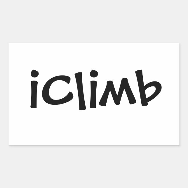 iClimb Rectangular Sticker (Front)