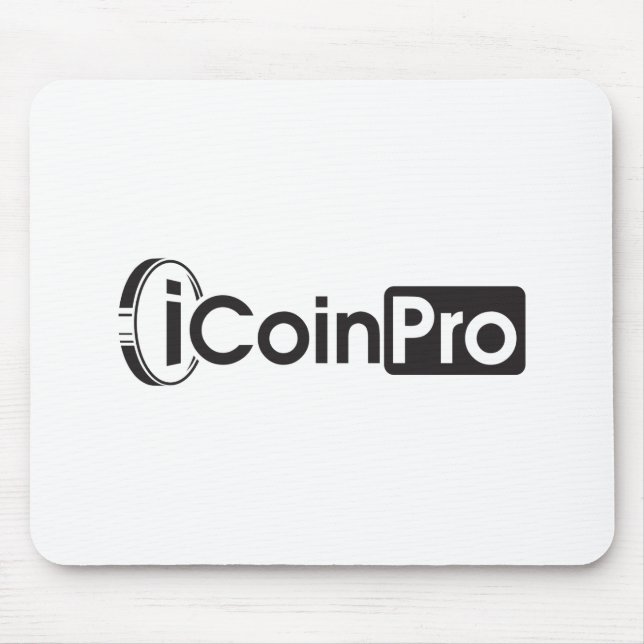 iCoinProLogo Black Mouse Mat (Front)