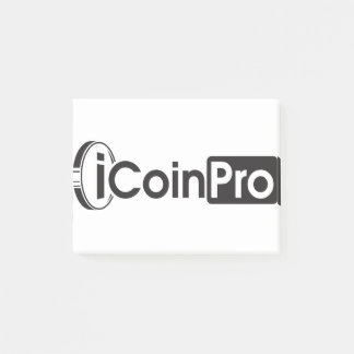 iCoinProLogo Black Post-it Notes